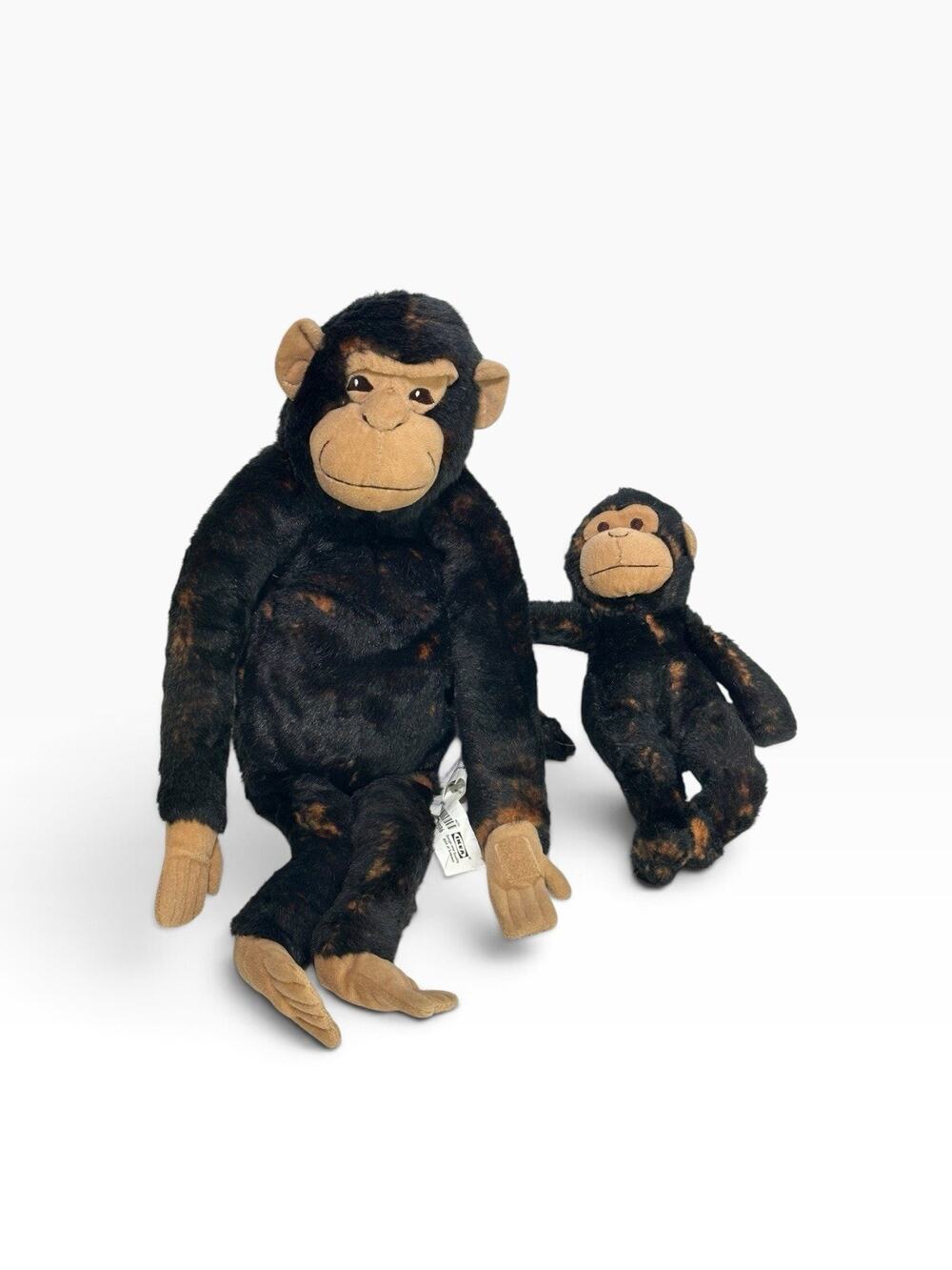 IKEA Vralapa Plush Monkey Brown Chimp Ape Gorilla Chimpanzee With Baby Plush Set